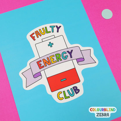 Faulty Energy Club Postcard