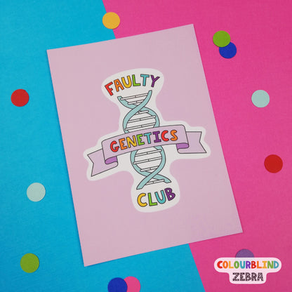 Faulty Genetics Club Postcard