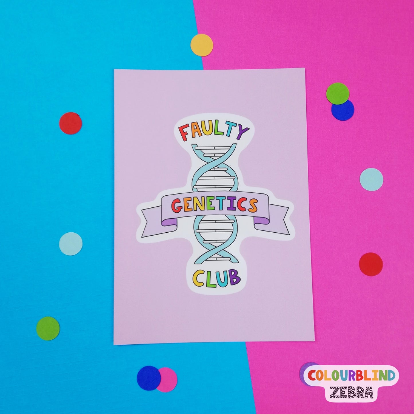 Faulty Genetics Club Postcard