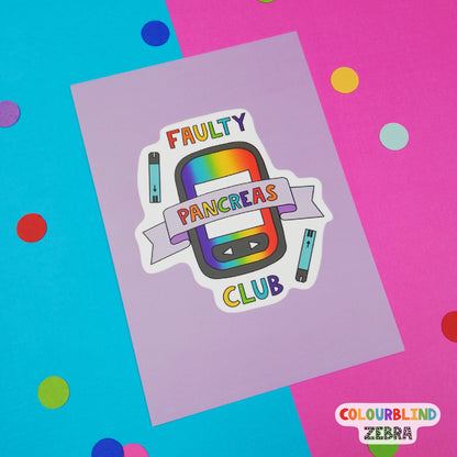 Faulty Pancreas Club Postcard