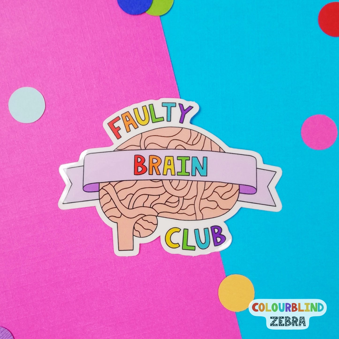 Faulty Brain Club Sticker