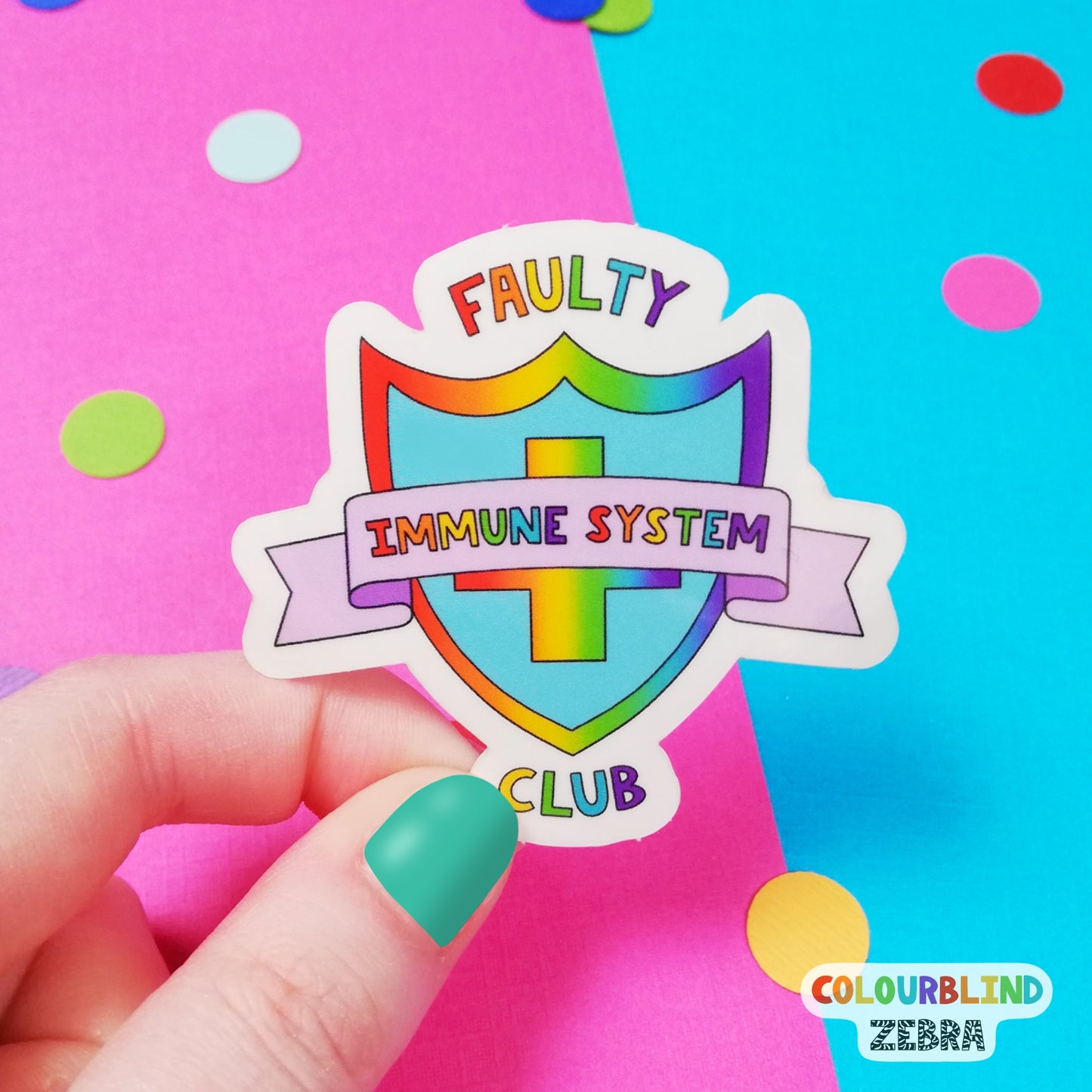 Faulty Immune System Club Sticker