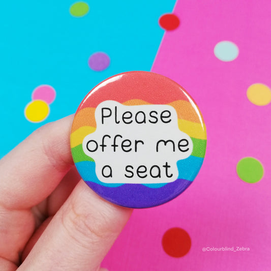 Please Offer Me a Seat Badge