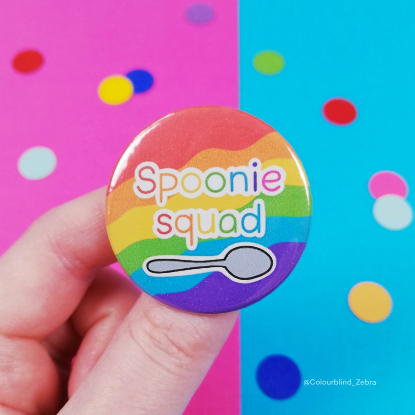 Spoonie Squad Button Badge