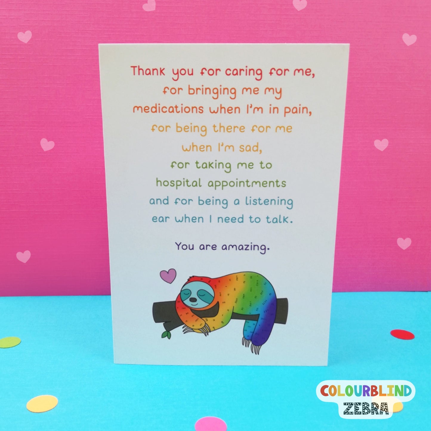 Thank You for Caring for Me Greeting Card